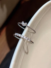 Conjunto de Anillos zirconia cúbica con diseño de mariposa